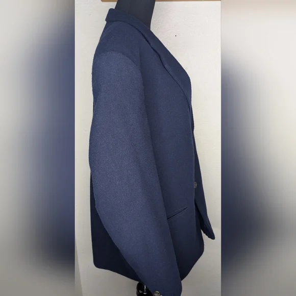 Vtg Celio Men's Wool Blend Navy Blue 3 Button Blazer Size Large